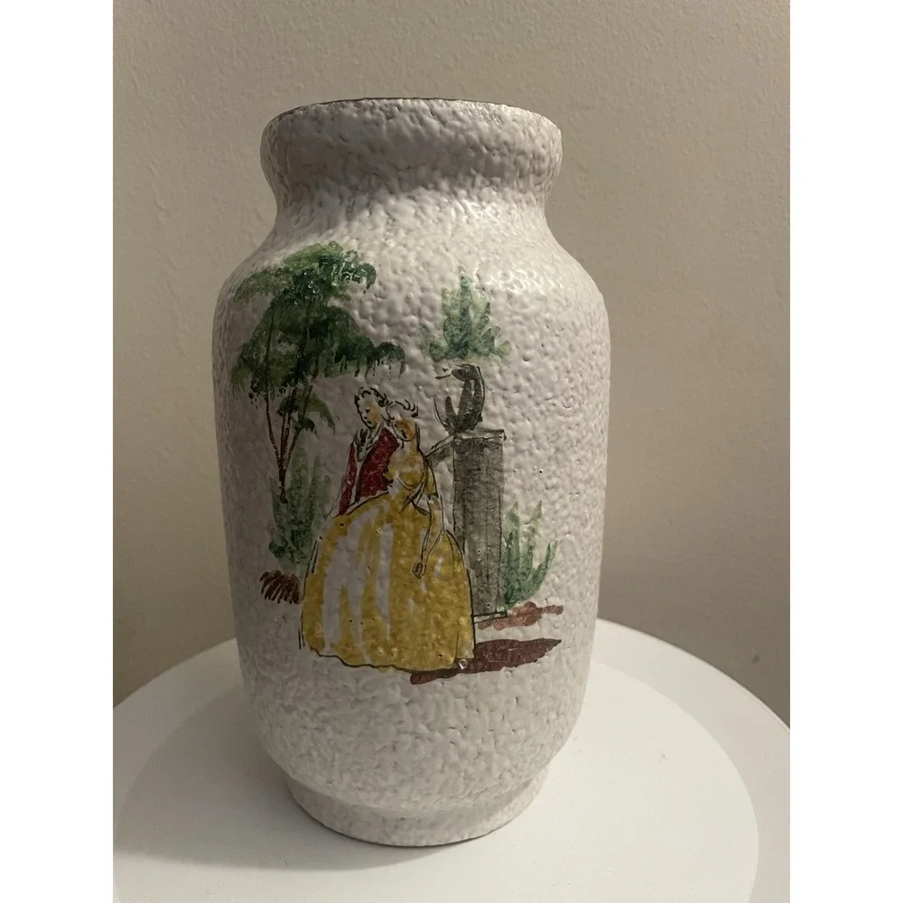 Vintage Hand Painted Masco Italy Signed Vase